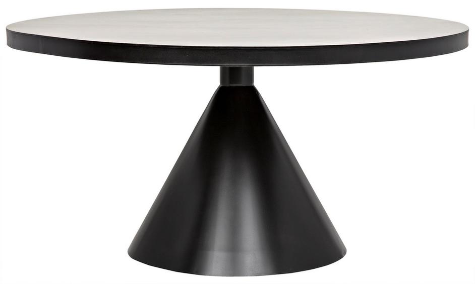 Cone Dining Table, Black Steel by Noir Furniture