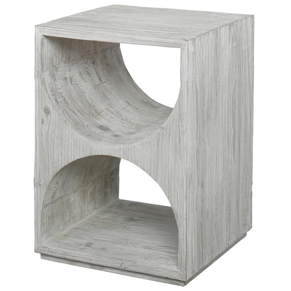 Hans White Side Table by Uttermost