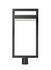 Luttrel 1 Light Outdoor Post Mount Fixture in Black Finish by Z-Lite