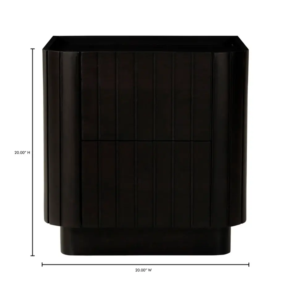 Povera Nightstand Black by Moes Home