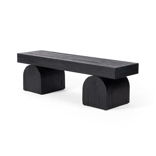 Keane Bench In Black Elm by FOUR HANDS