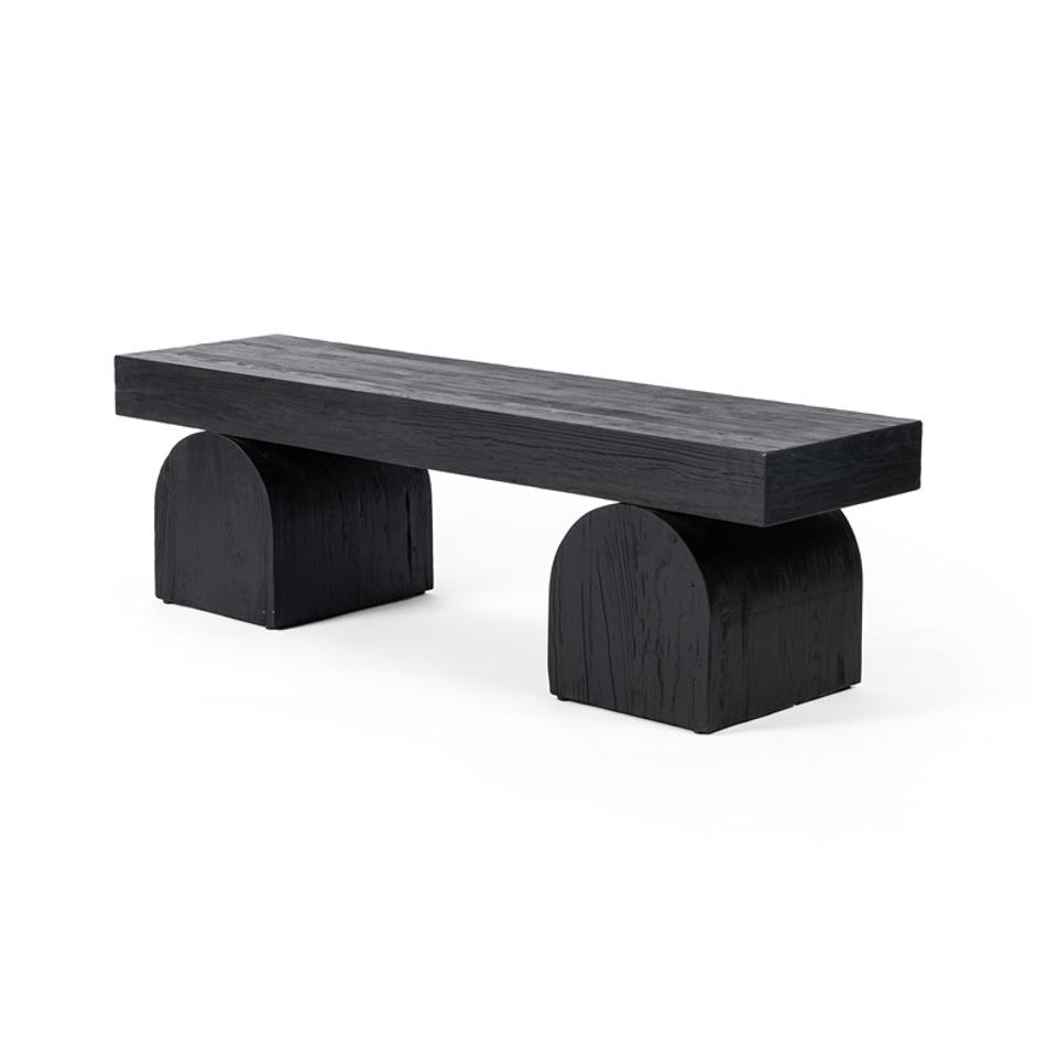 Keane Bench In Black Elm by FOUR HANDS