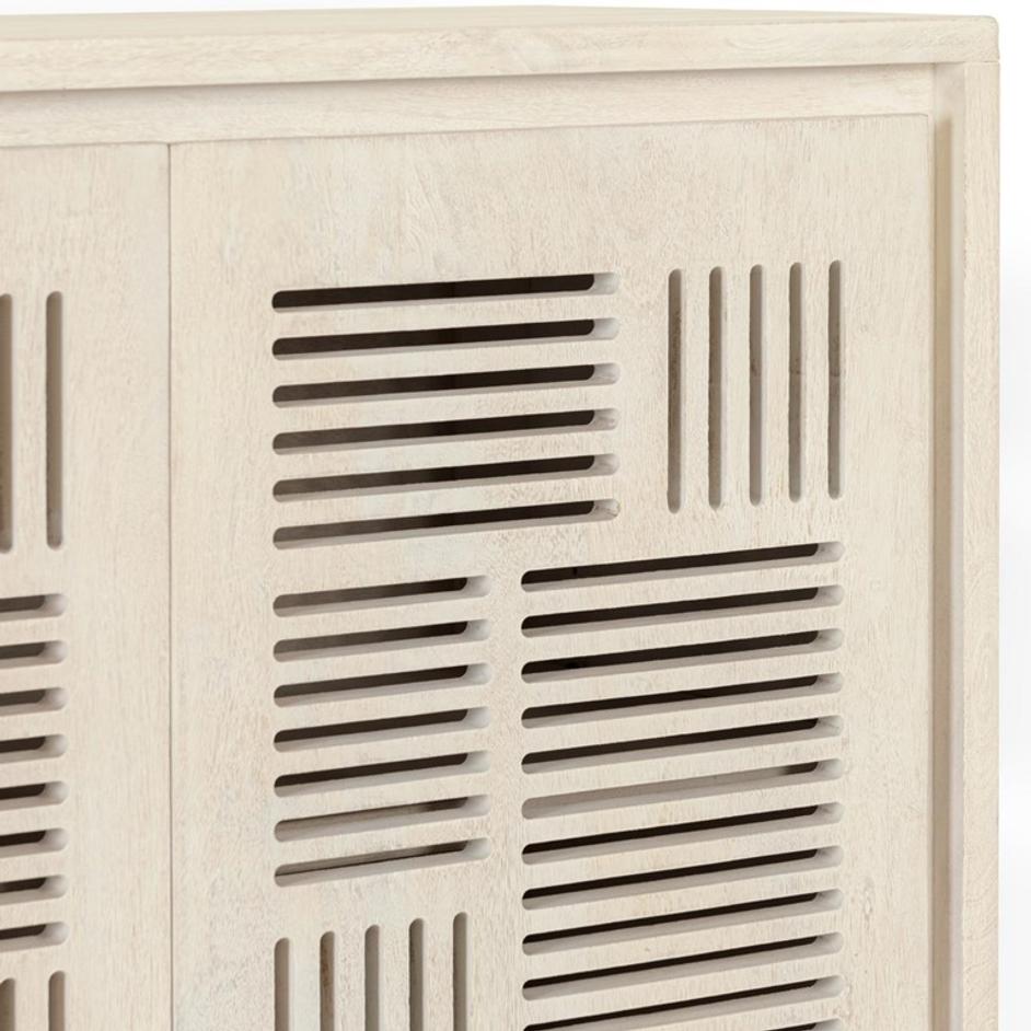 Lila Mango Wood 4Dr Buffet White by Classic Home