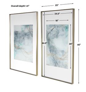 Undulating Oro Abstract Prints, S/2 by Uttermost