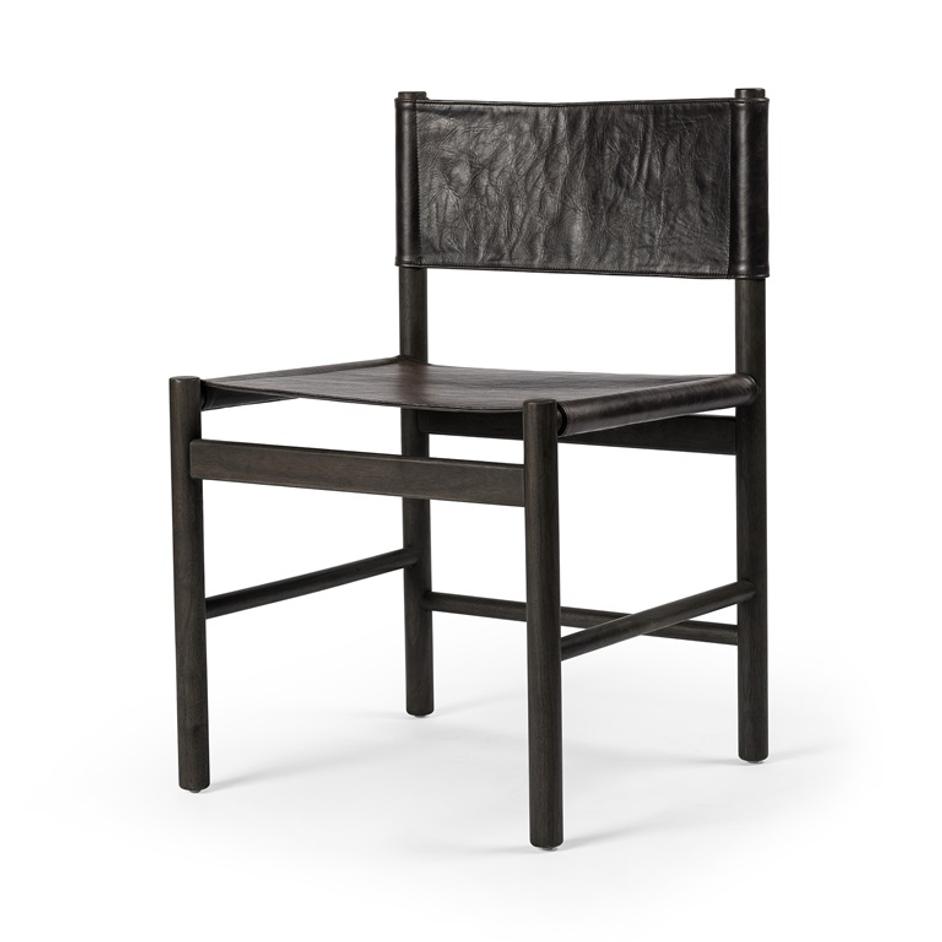 Kena Dining Chair In Charcoal Parawood by FOUR HANDS