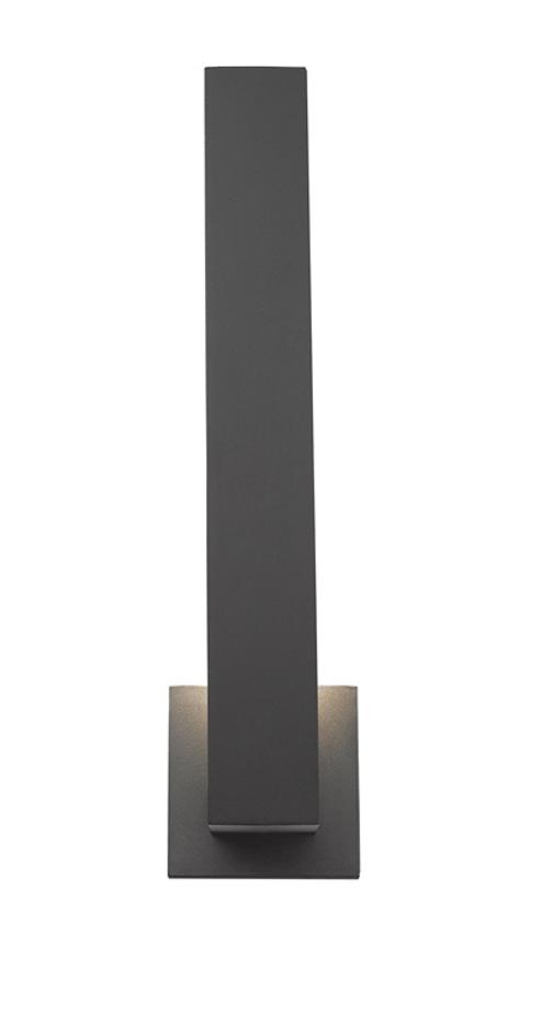 Edge 2 Light Outdoor Wall Sconce in Black Finish by Z-Lite