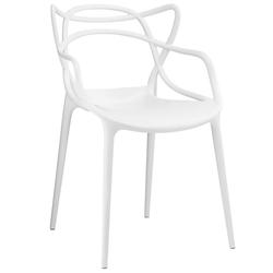 Gaile Dining Armchair In White by Modway Furniture