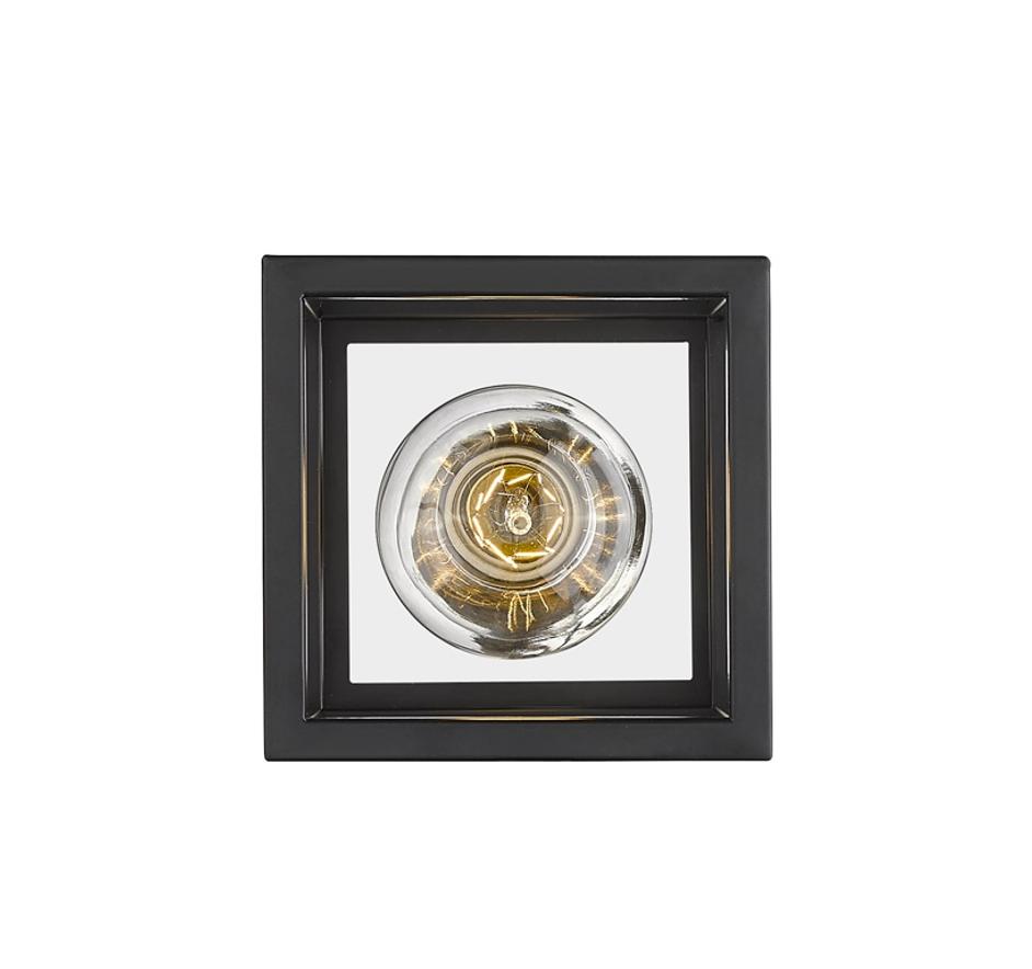 Kube 1 Light Wall Sconce in Matte Black + Chrome Finish by Z-Lite