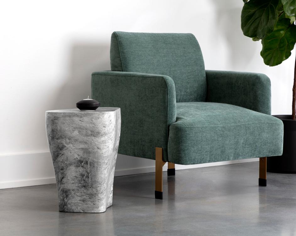 DALI END TABLE - SMALL - MARBLE LOOK - GREY by Sunpan