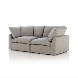 Stevie 2 Pc Sectional Sofa In Dstn Flannel by FOUR HANDS