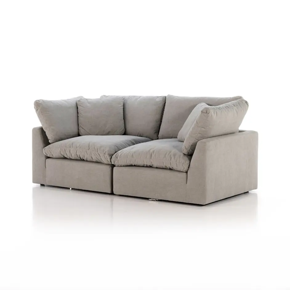 Stevie 2 Pc Sectional Sofa In Dstn Flannel by FOUR HANDS