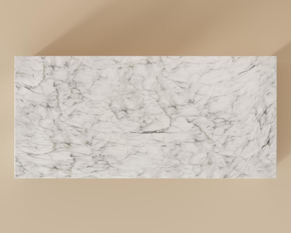 NOMAD COFFEE TABLE - MARBLE LOOK - WHITE by Sunpan