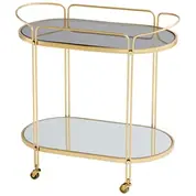 Motif Bar Cart in Gold by Cyan Design