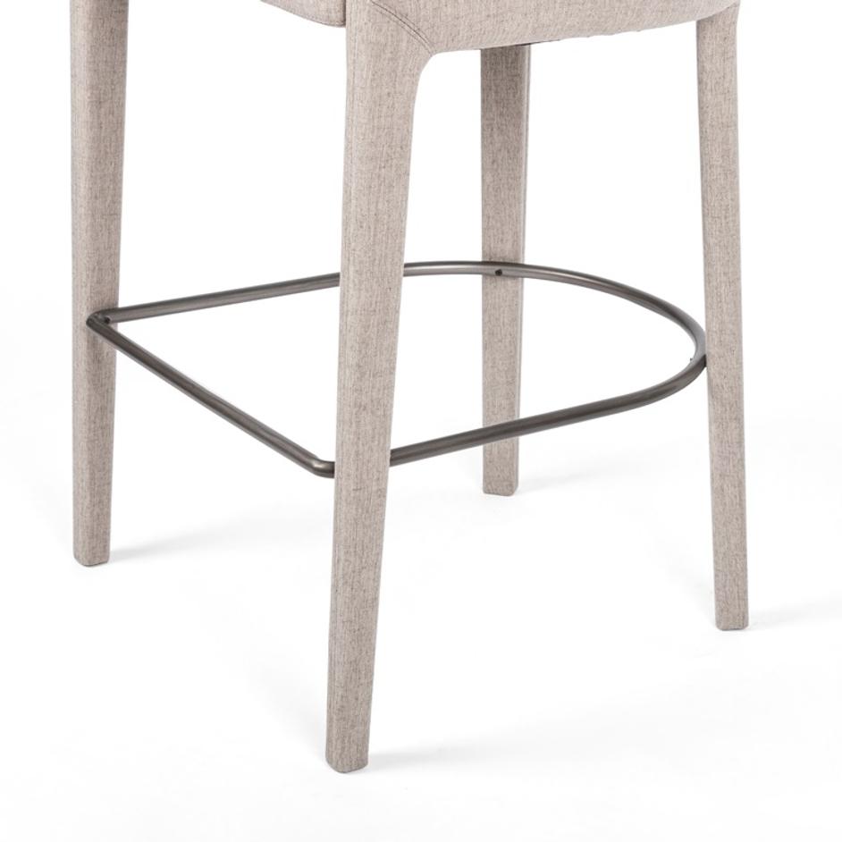 Hawkins Stool In Savile Flannel In Bar by FOUR HANDS