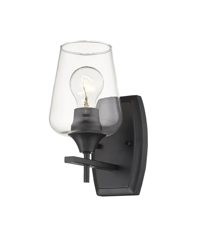 Joliet 1 Light Wall Sconce in Matte Black Finish by Z-Lite