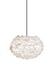 Eos Medium Plug-In Pendant in White with Black Cord by UMAGE