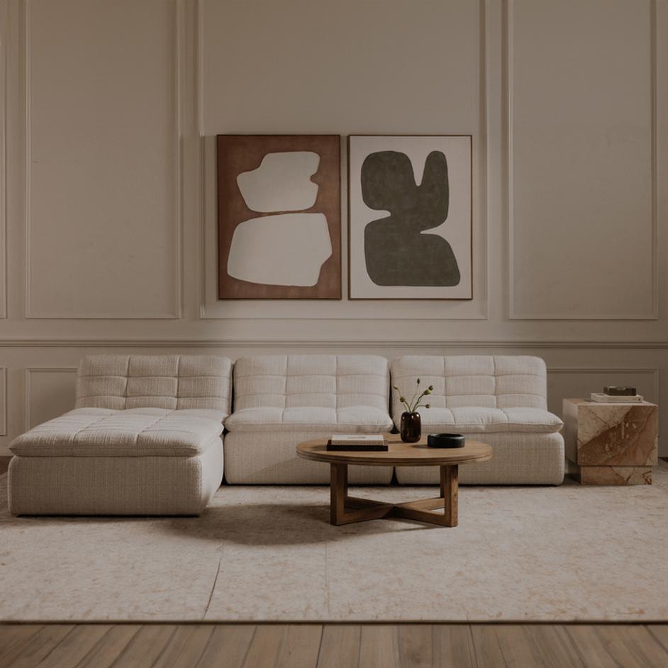 Lino Slipper Chair Textured Oat by Moes Home