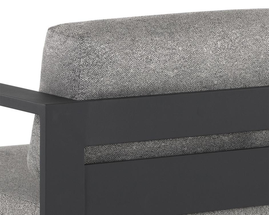 TAVIRA ARMCHAIR - CHARCOAL - LANIKAI SALT AND PEPPER by Sunpan