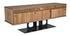 Wolf Dark Walnut Sideboard with Brass Pulls and Industrial Steel Base by Noir Furniture