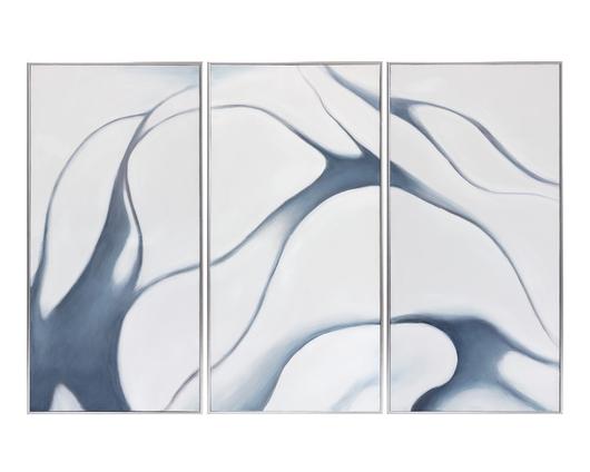 MEDITATION (SET OF 3) - 30" X 60" - SILVER FLOATER FRAME by Sunpan