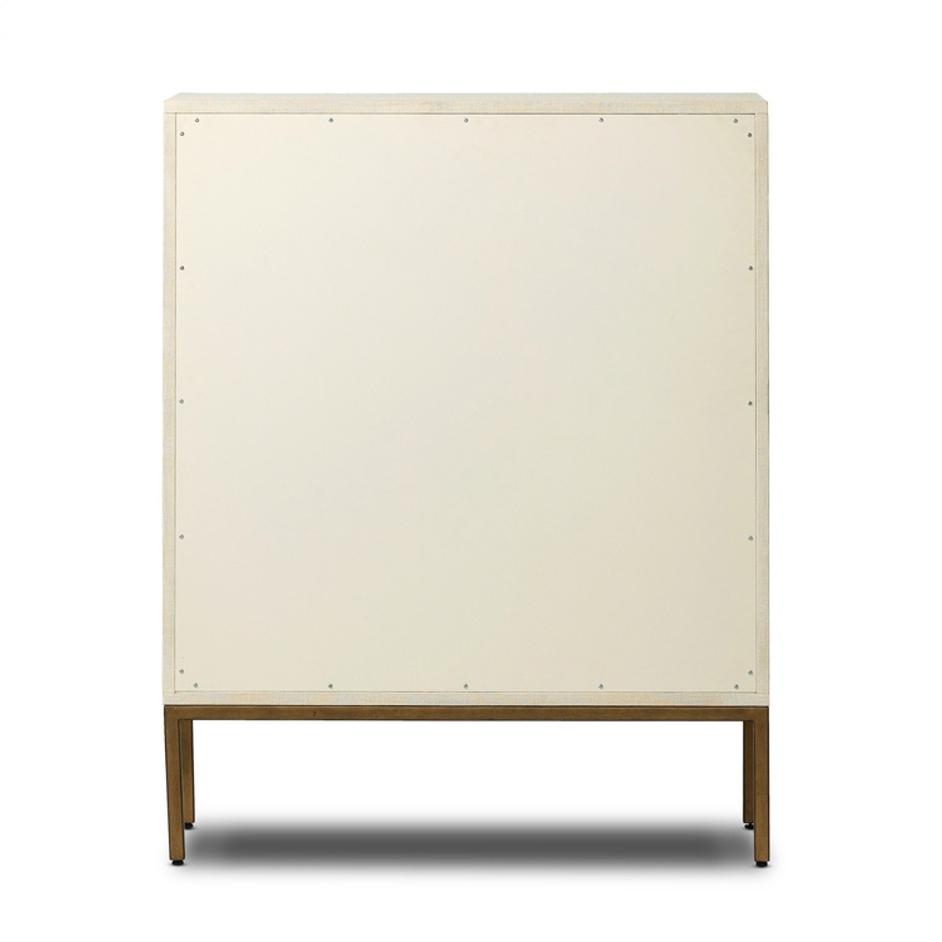 Cressida Bar Cabinet - Ivory Painted Linen by Four Hands