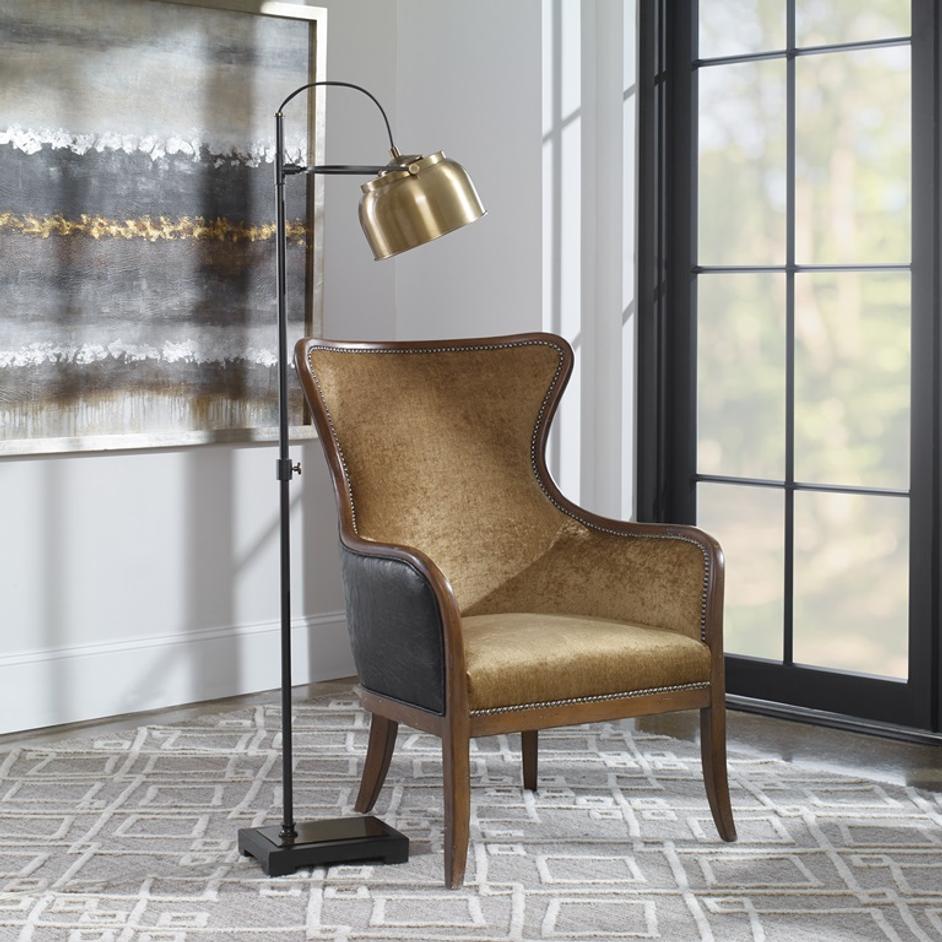 Snowden Tan Wing Chair by Uttermost