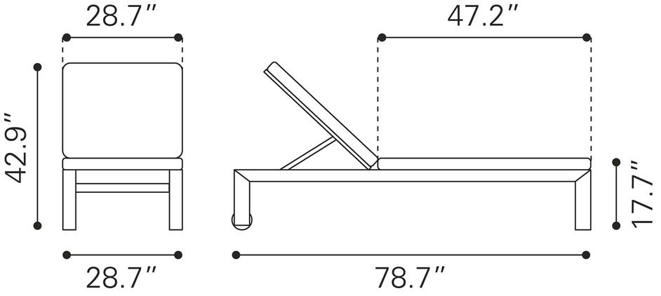 Cozumel Lounge Chair Beige & Natural by Zuo Modern