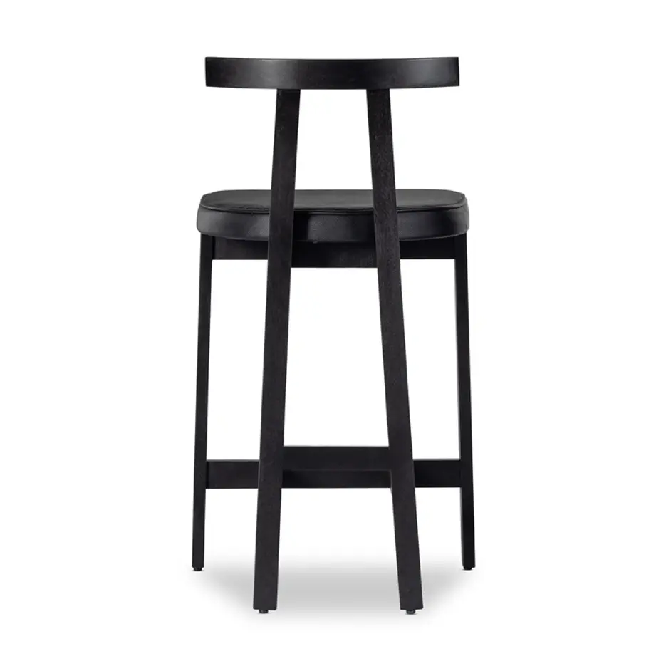 Tex Stool In Black Rosa Morada by FOUR HANDS