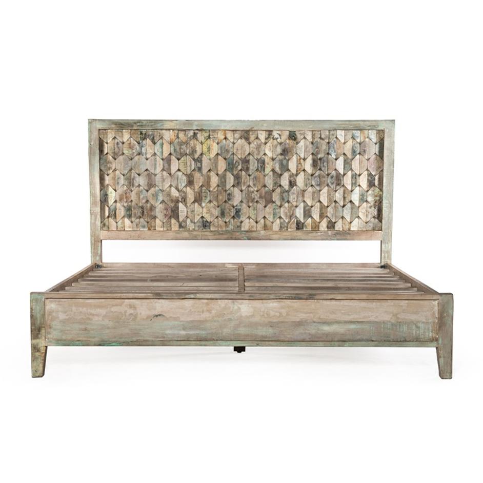 Ibiza Reclaimed Wood King Bed by Home Trends & Design