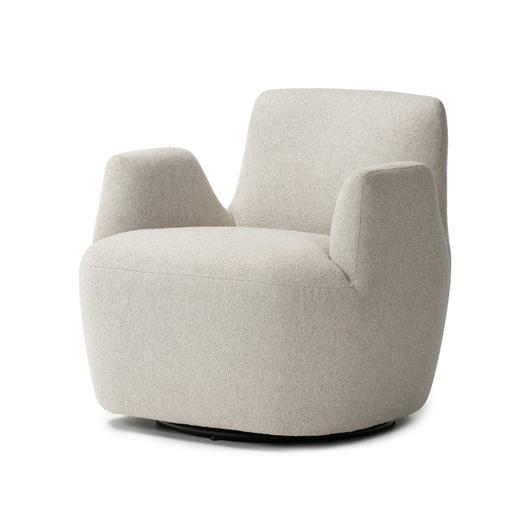 Reed Swivel Chair In Crete Pebble by Four Hands