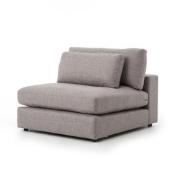 Bloor Sectional Armless in Chess Pewter by FOUR HANDS