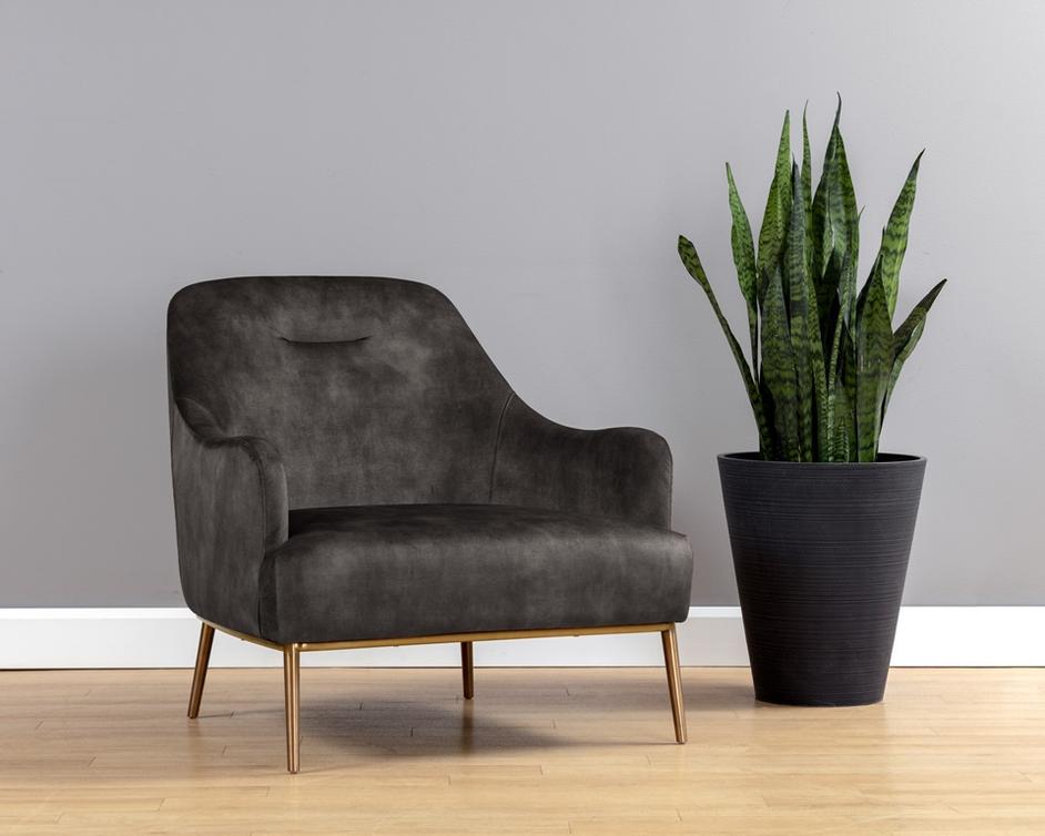 Cameron Lounge Chair - Nono Shitake by Sunpan