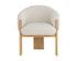 TRINE DINING ARMCHAIR - RUSTIC OAK - DOVE CREAM by Sunpan