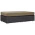 Minerva Outdoor Patio Fabric Rectangle Ottoman In Espresso Mocha by Modway Furniture