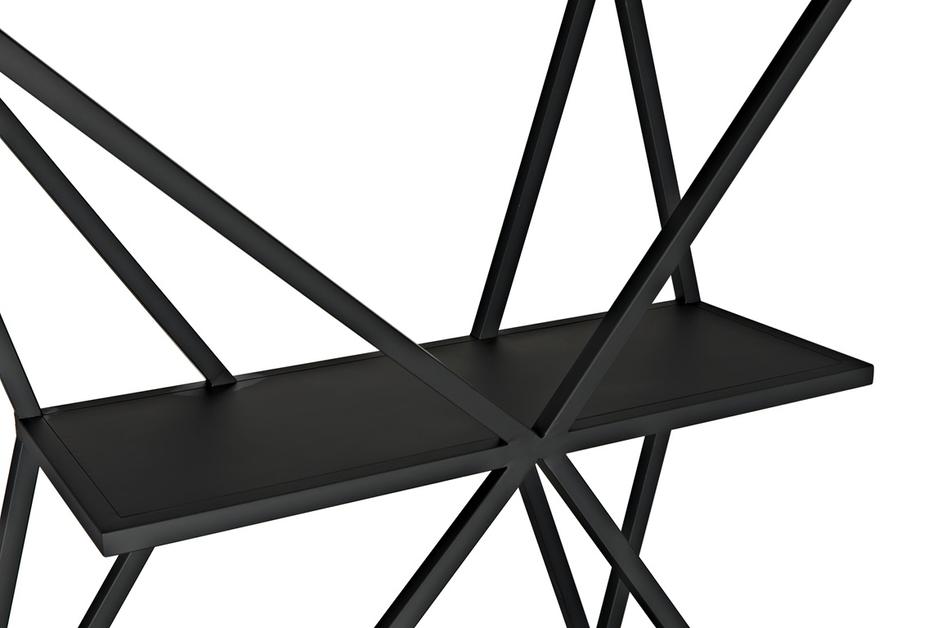 Sutro Shelf in Matte Black Industrial Steel by Noir Furniture
