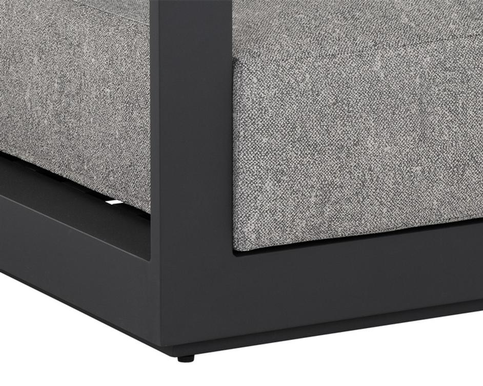 TAVIRA ARMCHAIR - CHARCOAL - LANIKAI SALT AND PEPPER by Sunpan