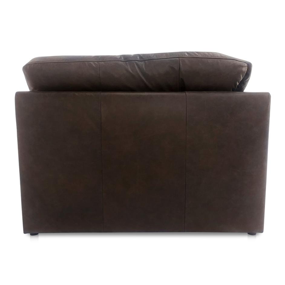 Thurlow Corner Chair Espresso Brown Leather by Moes Home