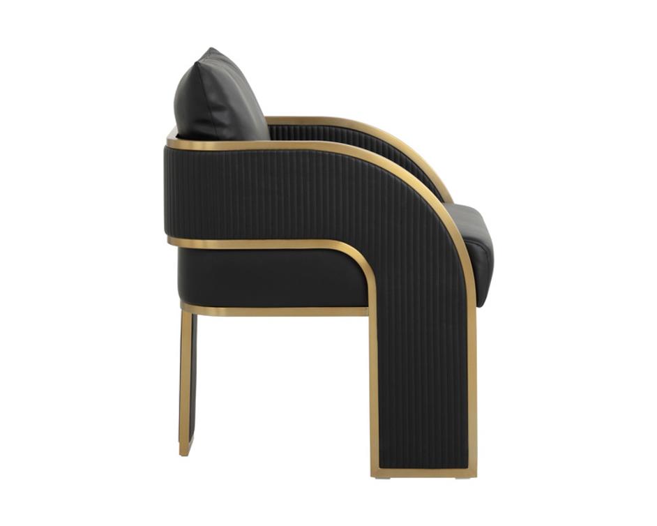 BAZ DINING ARMCHAIR - NAPA BLACK by Sunpan