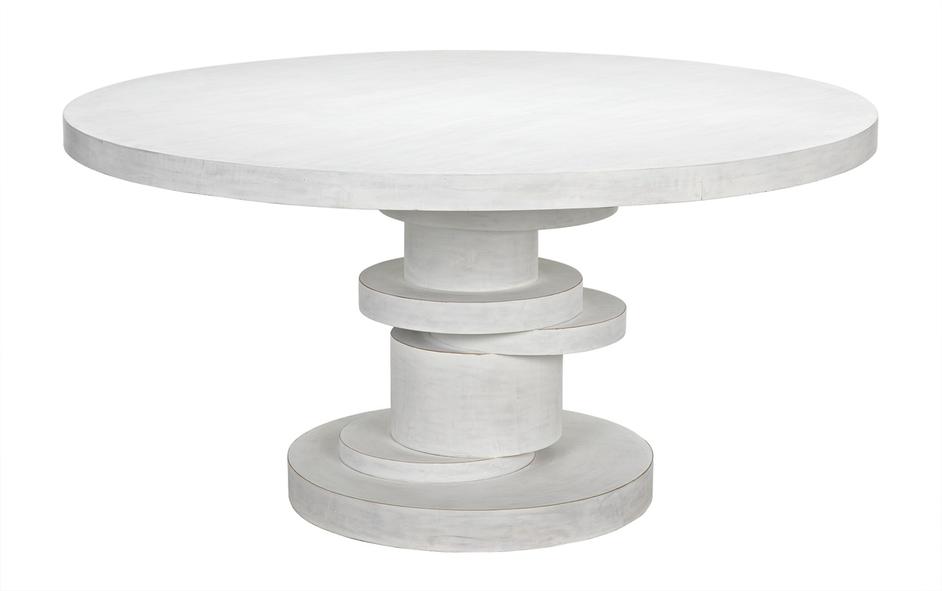 Hugo Dining Table 60",  White Wash by Noir Furniture