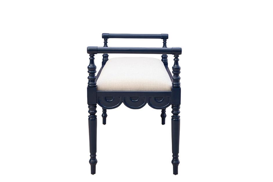 Blue Juliet Bench by Furniture Classics