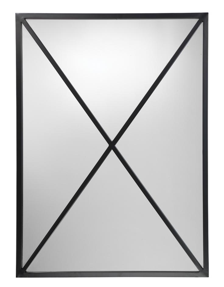 Xander Iron Rectangle Wall Mirror by Jamie Young