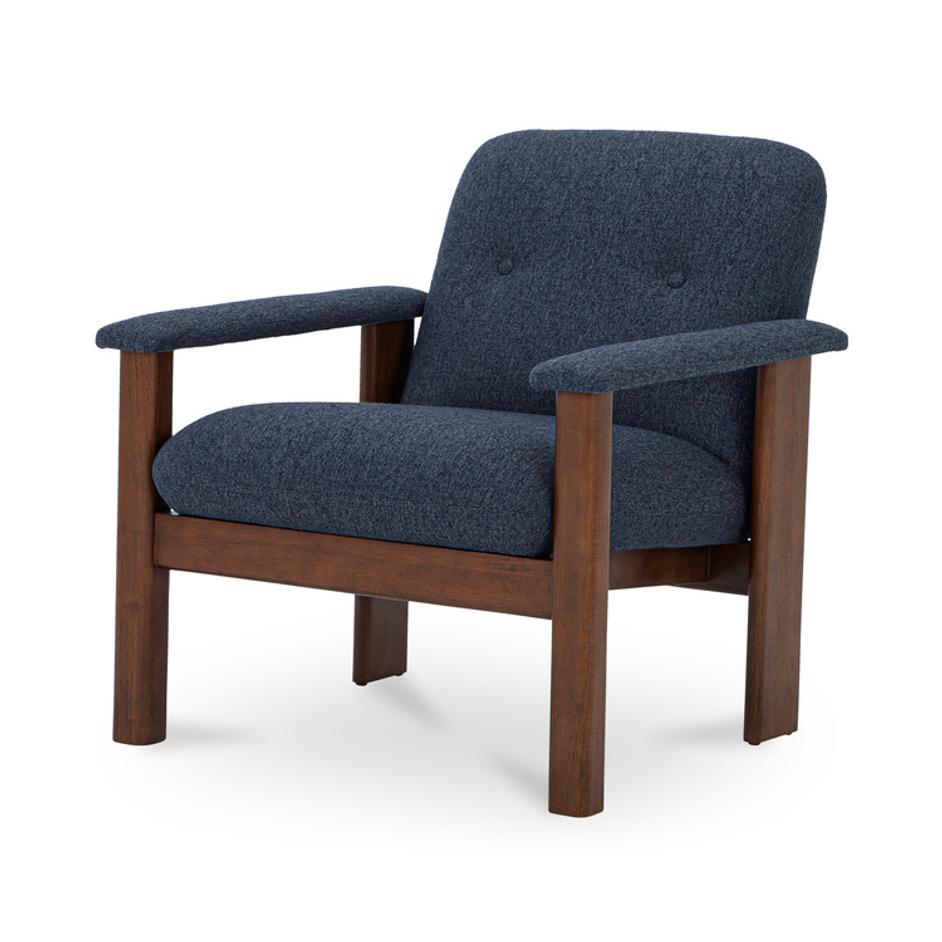 Parker Lounge Chair Dark Blue by Moes Home
