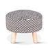 Marrakech 24" Upholstered Handloom Durry Stool by Home Trends & Design