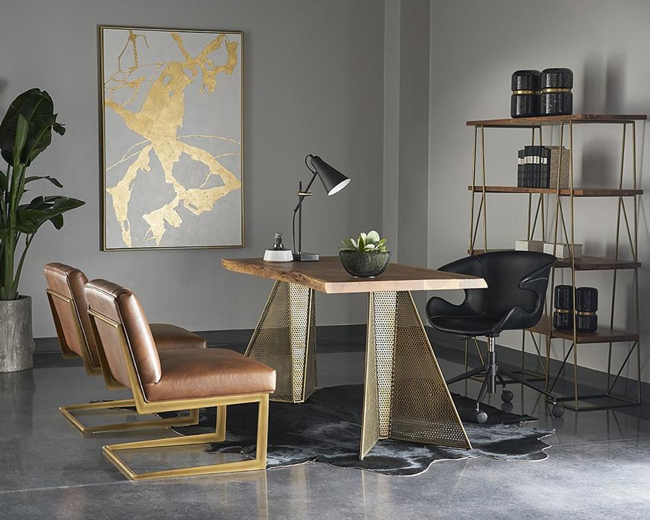 Fractured Fix - 40" X 60" - Gold Floater Frame by Sunpan