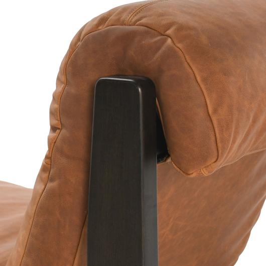 Owen Leather Accent Chair Maple Brown by Classic Home