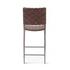 Copenhagen 17" Buffalo Leather and Iron Counter Chair, Brown by Home Trends & Design