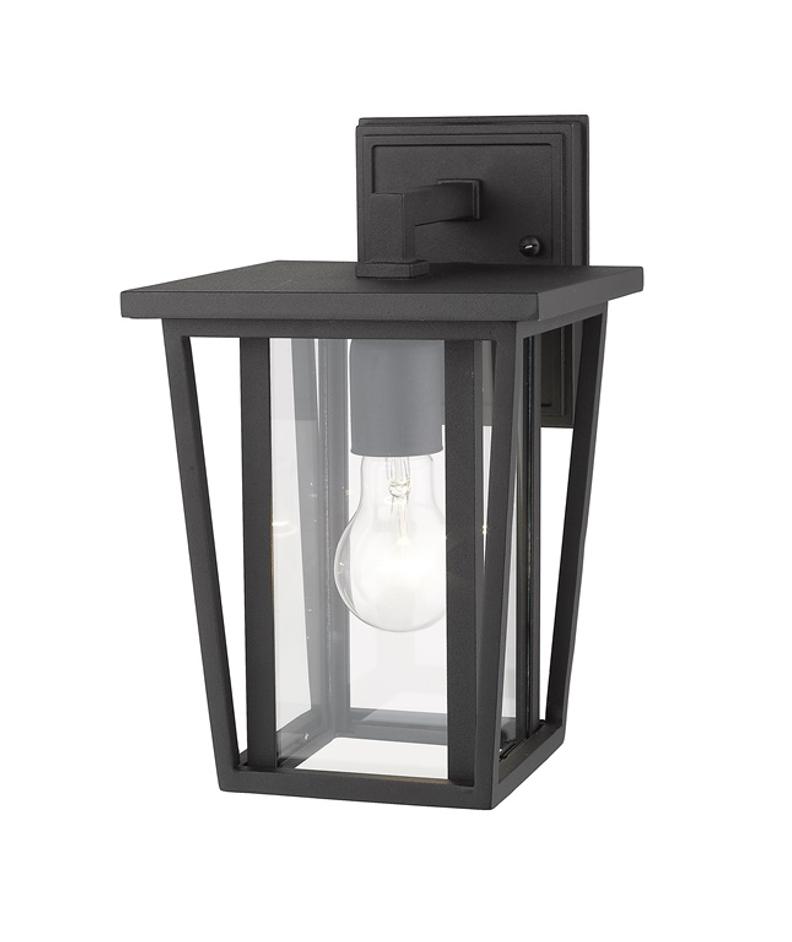 Seoul 1 Light Outdoor Wall Sconce in Black Finish by Z-Lite