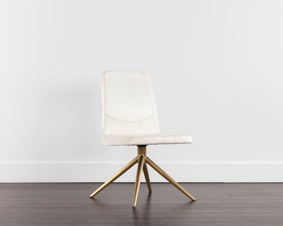 HILDA SWIVEL DINING CHAIR - VIENNA CREAM by Sunpan