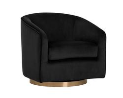 Hazel Swivel Chair - Black Sky by Sunpan