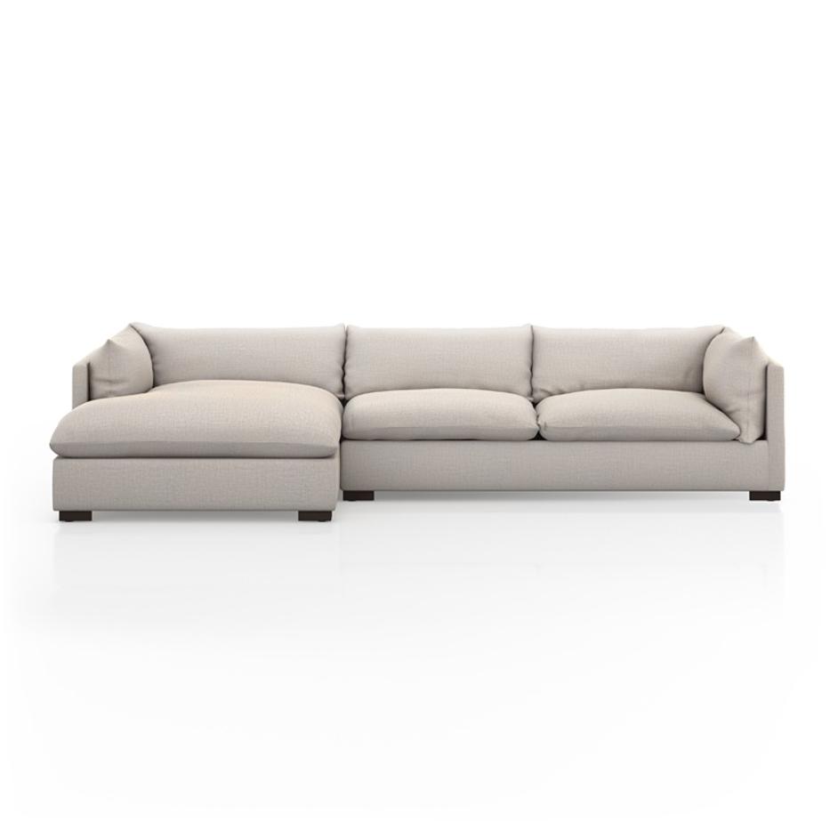 Westwood 2Pc Laf Sectional In 131" In Moon by FOUR HANDS